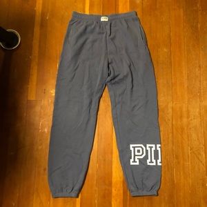 PINK blue campus sweat pants